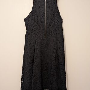 Express Black Lace Backless Dress